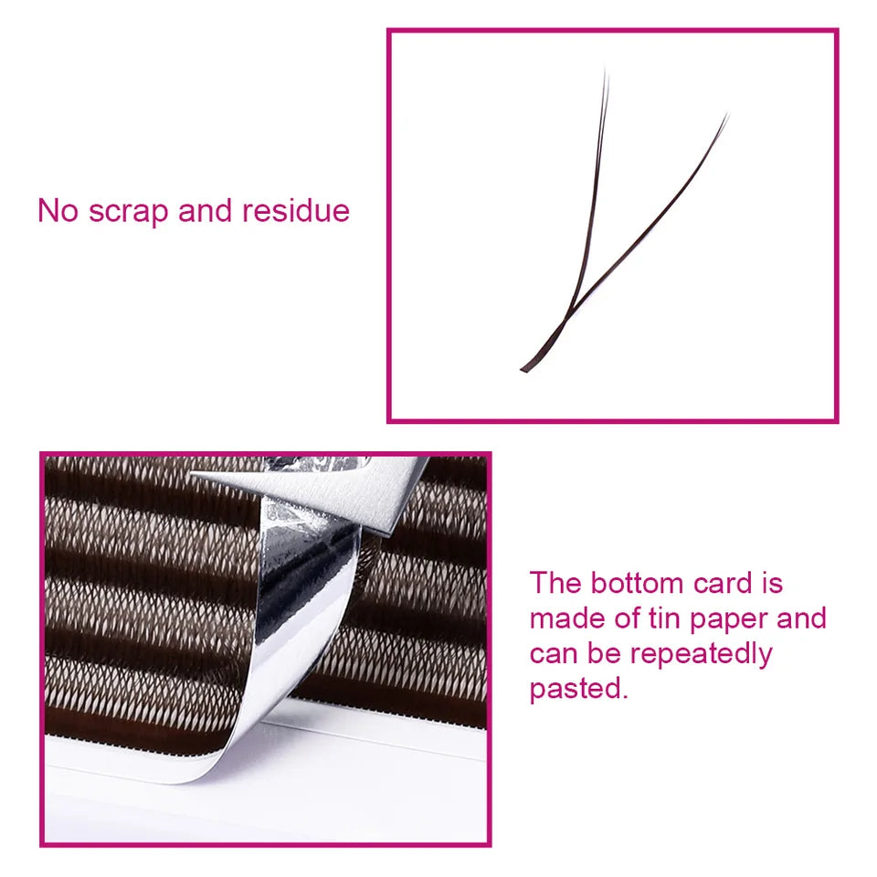 10 PCS Fadvan YY Shape Black Eyelashes Extensions Two Tip Lashes Premade Fan Lashes Faux Mink YY Lashes