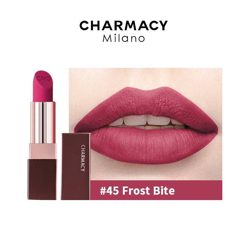 CHARMACY Matte Durable Easy To Wear Lipstick Natural Matte Red Velvet Lip Stick Lip Coloring Makeup Women Beauty Cosmetics