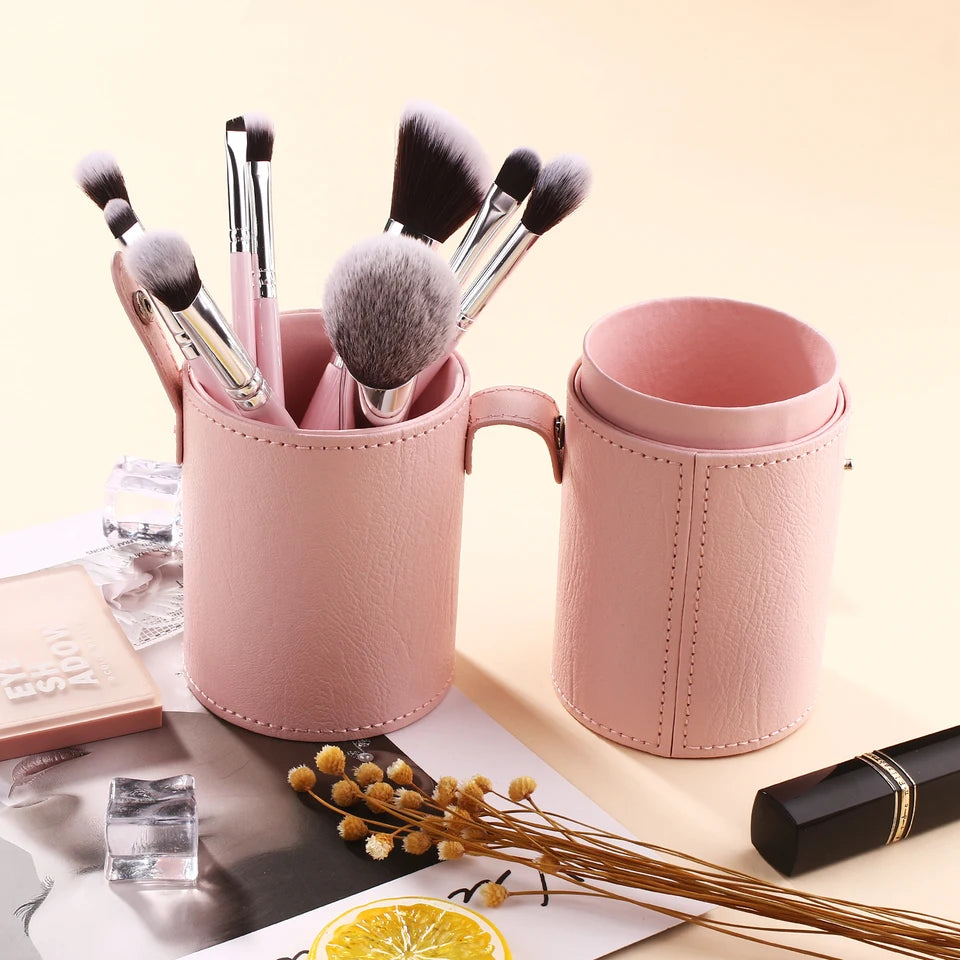 BEILI Pink Premium Makeup Brushes Set with Brush Organizer Foundation Powder Eyeshadow Eyeliner Contour Brushes Cosmetics Tool
