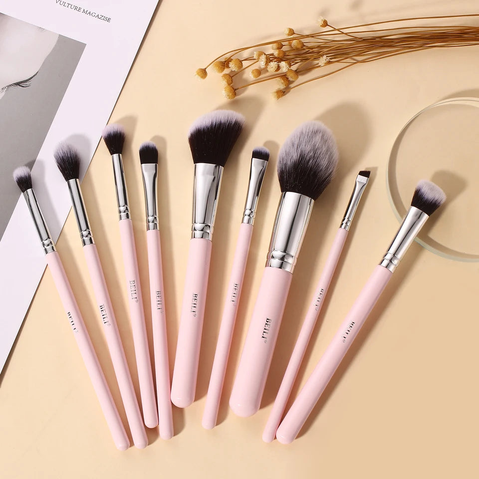 BEILI Pink Premium Makeup Brushes Set with Brush Organizer Foundation Powder Eyeshadow Eyeliner Contour Brushes Cosmetics Tool