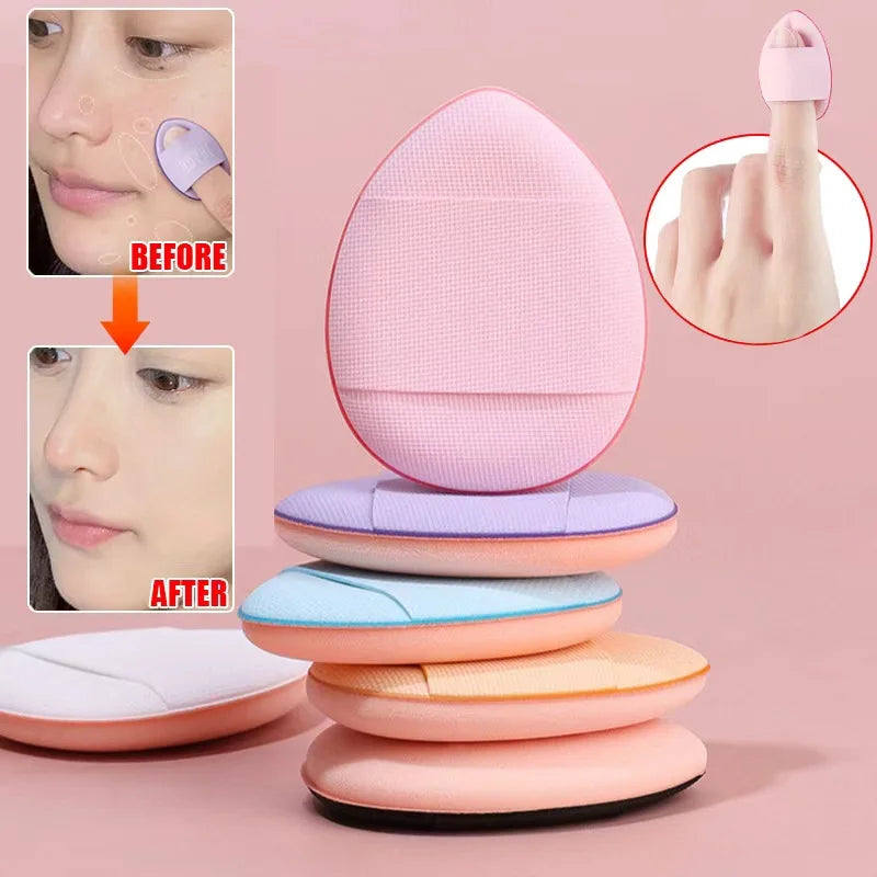 1/7/8Pcs Mini Finger Puff Foundation Small Air Cushion Powder Sponge Face Concealer BB Cream Cosmetic Applicator Makeup Tools