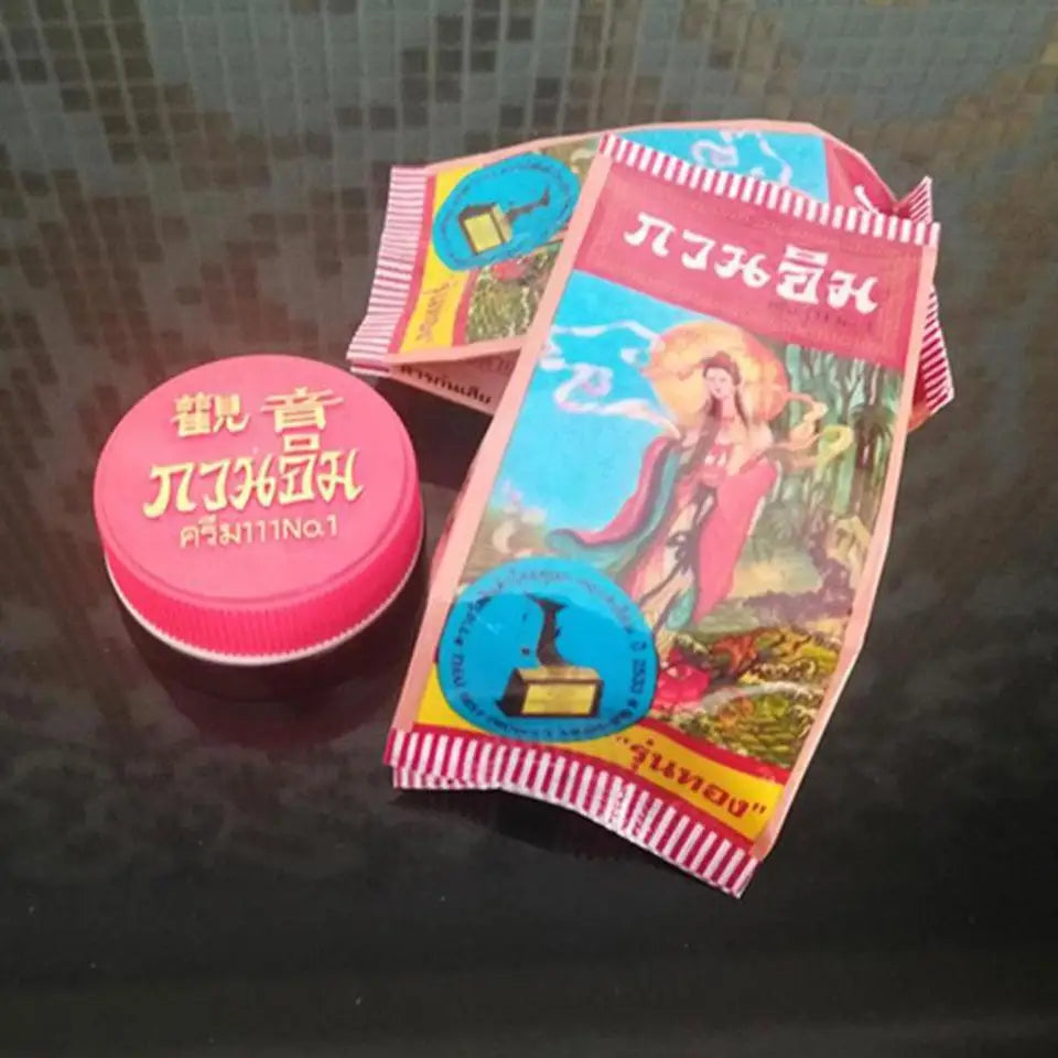 Thai Guanyin Pearl Cream 3gNatural Ginseng Pearl Formula Fade Dark Spots Facial Blemishes Anti-Aging Multi-Action Skin Perfector