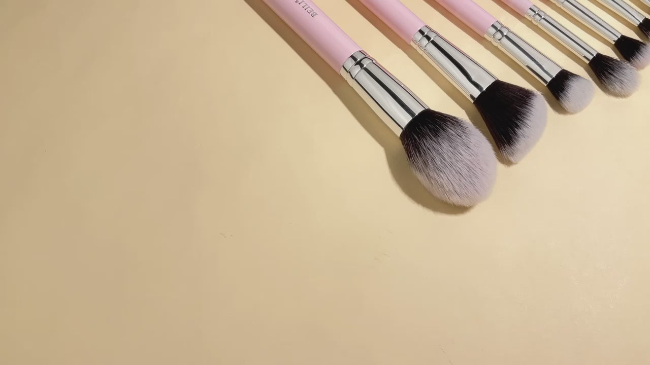 BEILI Pink Premium Makeup Brushes Set with Brush Organizer Foundation Powder Eyeshadow Eyeliner Contour Brushes Cosmetics Tool